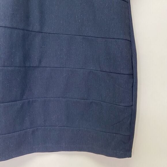 Crystal Doll Black Cutout Bodycon Mini Dress Size 5 Juniors Criss Cross Banded - Picture 3 of 8